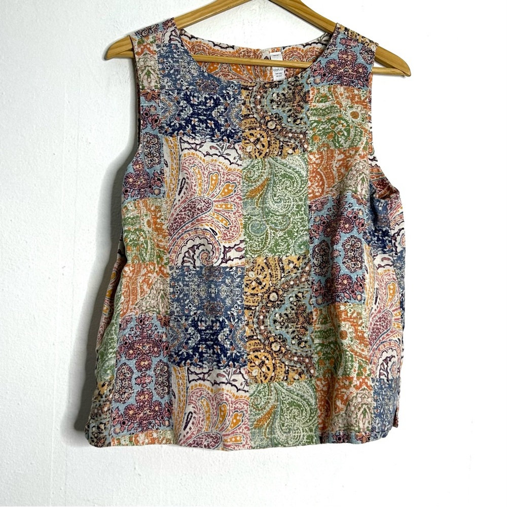 Rachel Zoe Multicolor Paisley Linen Blouse